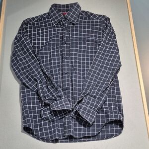 Men's Hilfiger Navy Grid Pattern Shirt